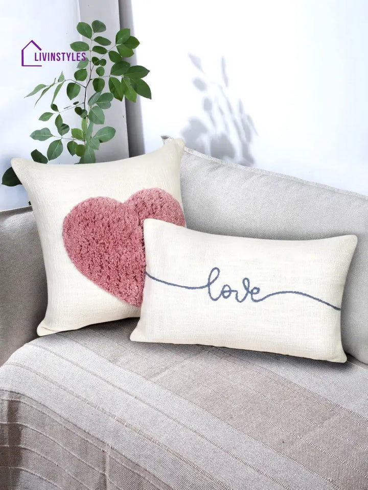 Eyda 100% Cotton Tufted Cushion Cover Set Of 2