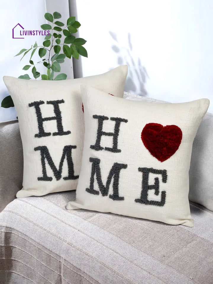 Eyda 100% Cotton Tufted Cushion Cover Set Of 2