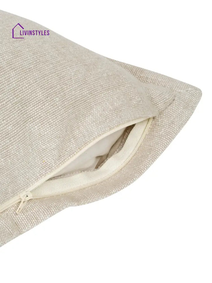 Eyda 100% Cotton Woven Sofa Cushion Covers Set Of 2 18X18 Inch
