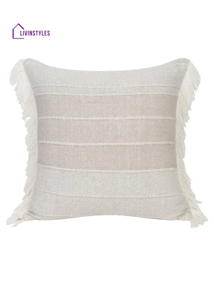 Eyda 100% Cotton Woven Sofa Cushion Covers Set Of 2 18X18 Inch