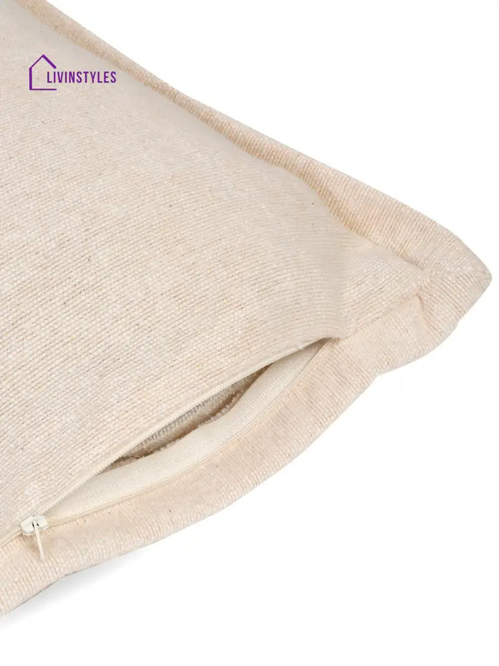 Eyda 100% Cotton Woven Sofa Cushion Covers Set Of 2- 24X24 Inch