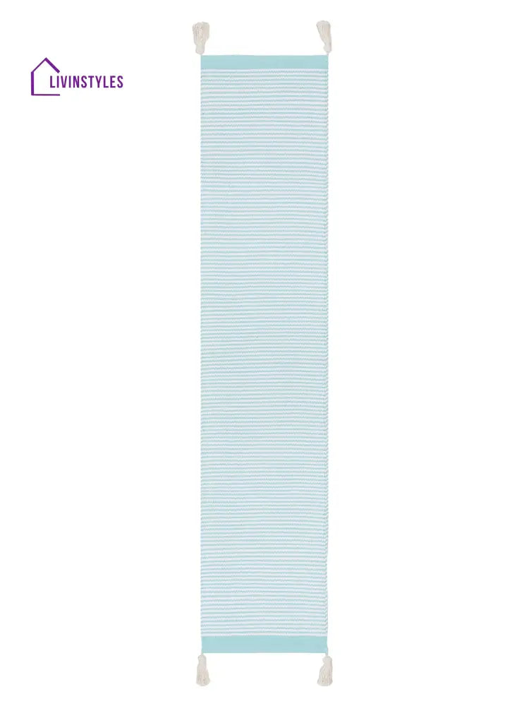 Eyda Aqua Color Cotton Table Runner