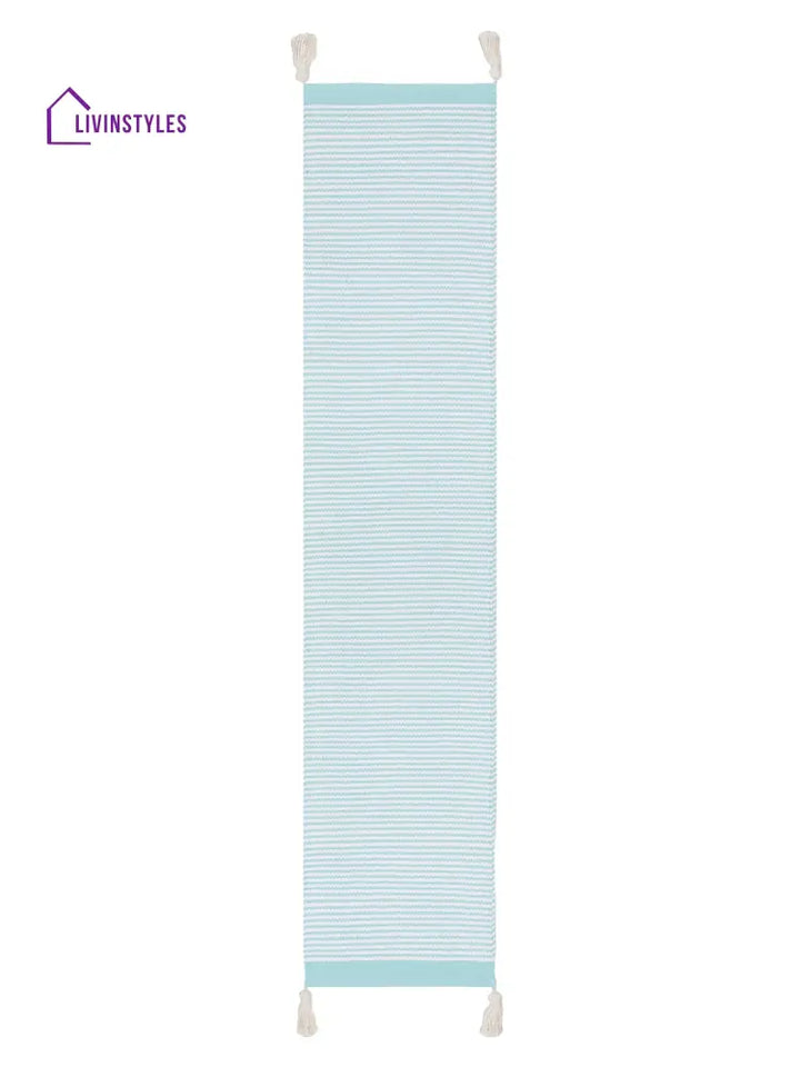 Eyda Aqua Color Cotton Table Runner