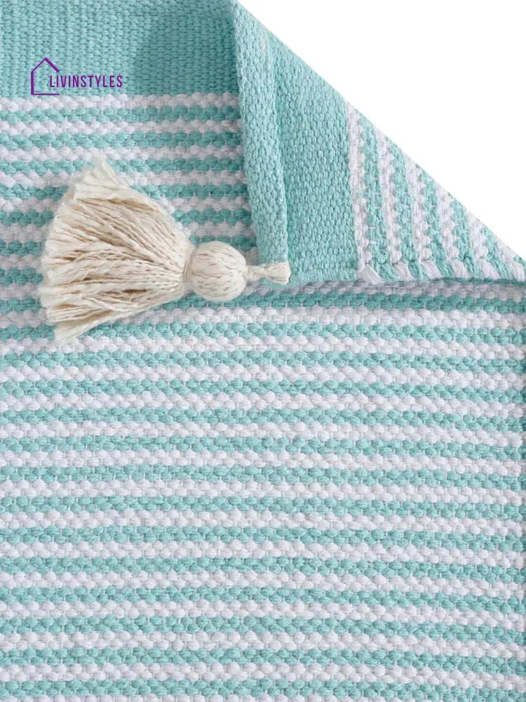 Eyda Aqua Color Cotton Table Runner