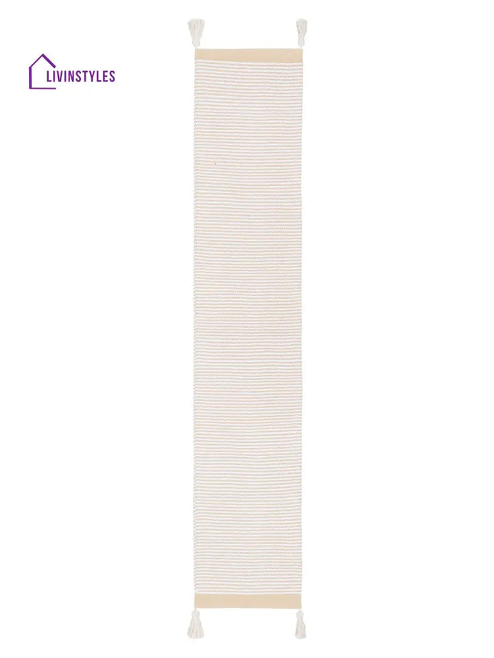 Eyda Beige Color Cotton Table Runner