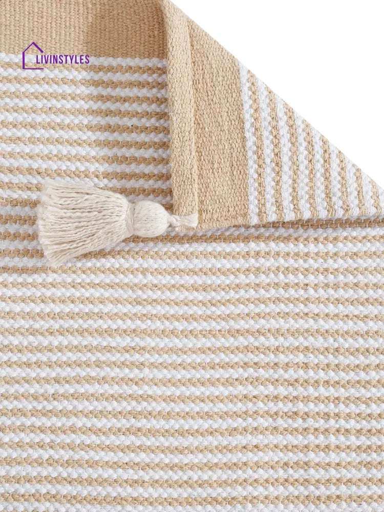 Eyda Beige Color Cotton Table Runner