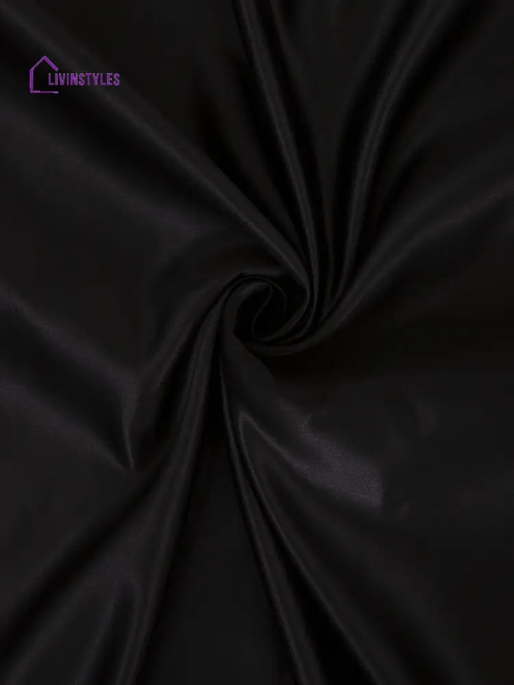 Eyda Black Color Premium Semi Blackout Window Curtain- 1 Pc