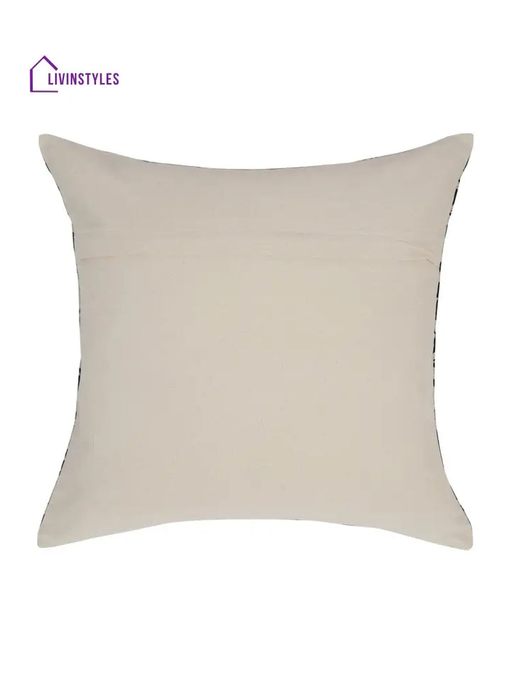 Eyda Black Cotton Hand Block Cushion Cover Set Of 2