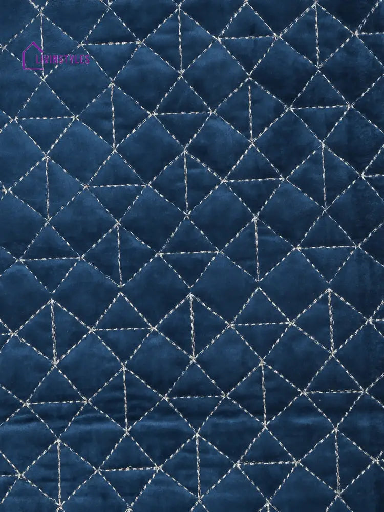 Eyda Blue Color Quilted Table Runner