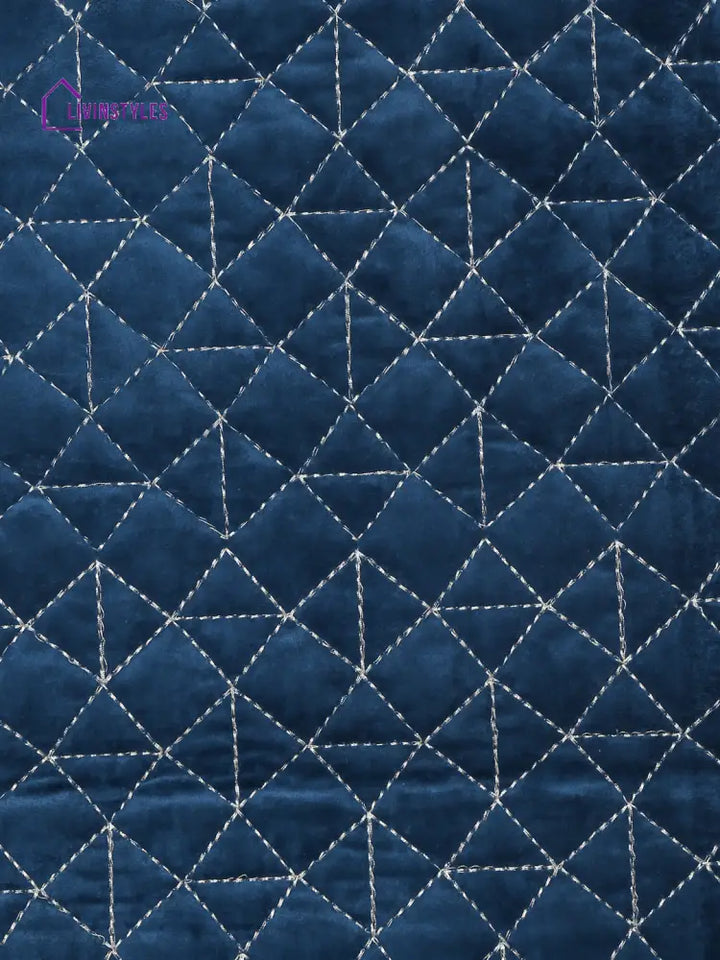 Eyda Blue Color Quilted Table Runner