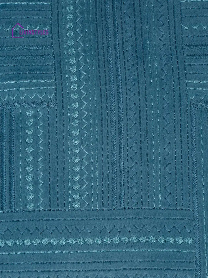 Eyda Blue Velvet Cushion Covers Set Of 2
