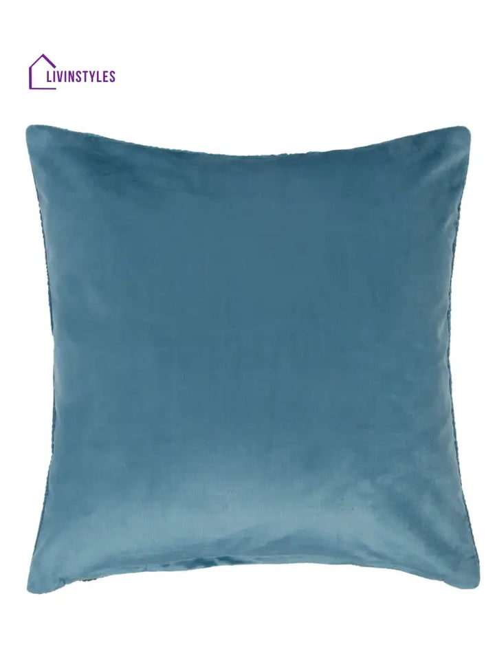 Eyda Blue Velvet Cushion Covers Set Of 2