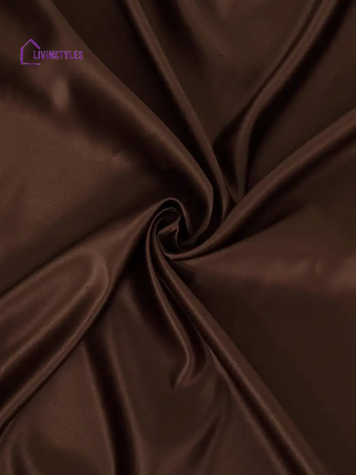 Eyda Brown Color Premium Semi Blackout Window Curtain- 1 Pc