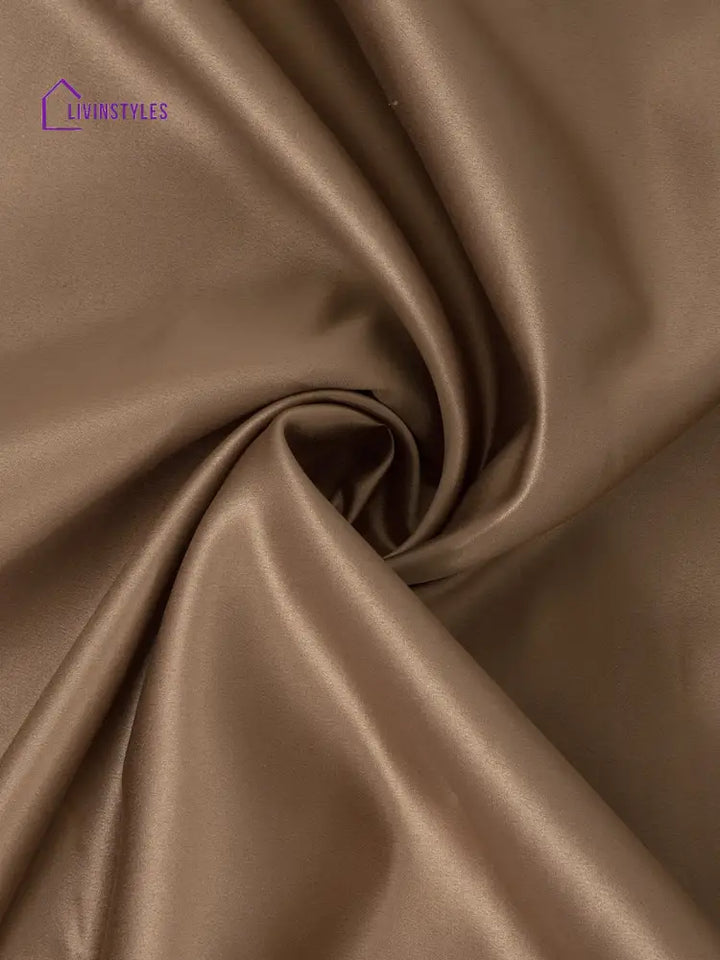 Eyda Brown Color Premium Semi Blackout Window Curtain- 1 Pc