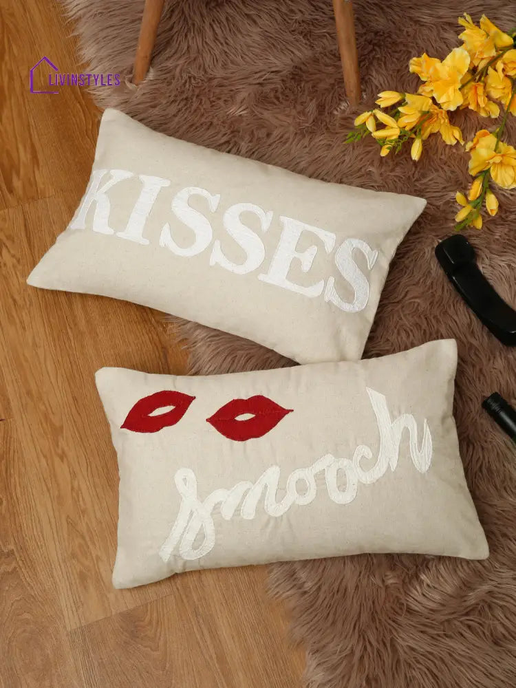 Eyda Cotton Embroidered Cushion Cover Set Of 2