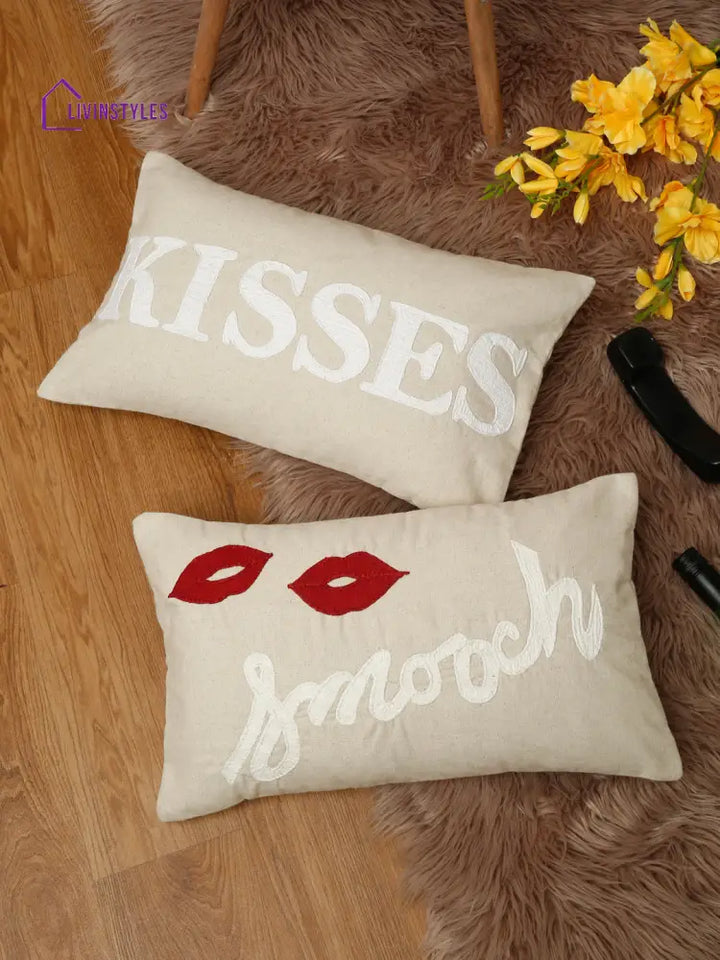 Eyda Cotton Embroidered Cushion Cover Set Of 2