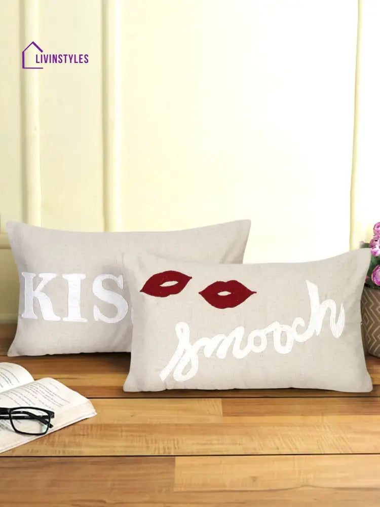 Eyda Cotton Embroidered Cushion Cover Set Of 2