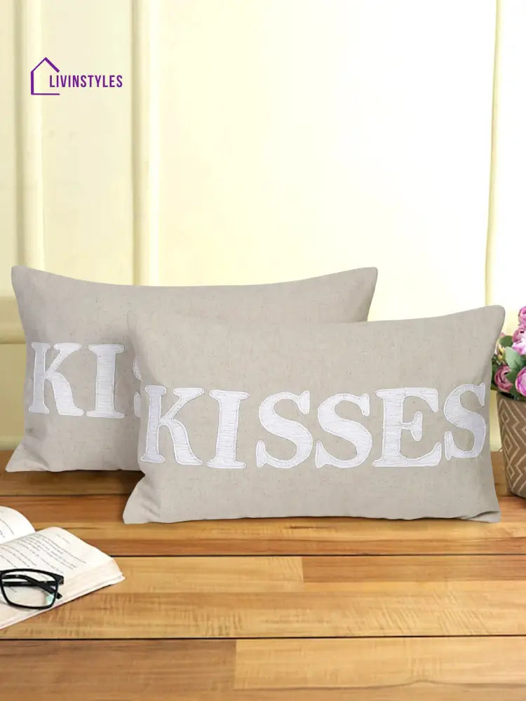 Eyda Cotton Embroidered Cushion Cover Set Of 2