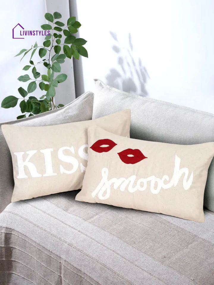 Eyda Cotton Embroidered Cushion Cover Set Of 2