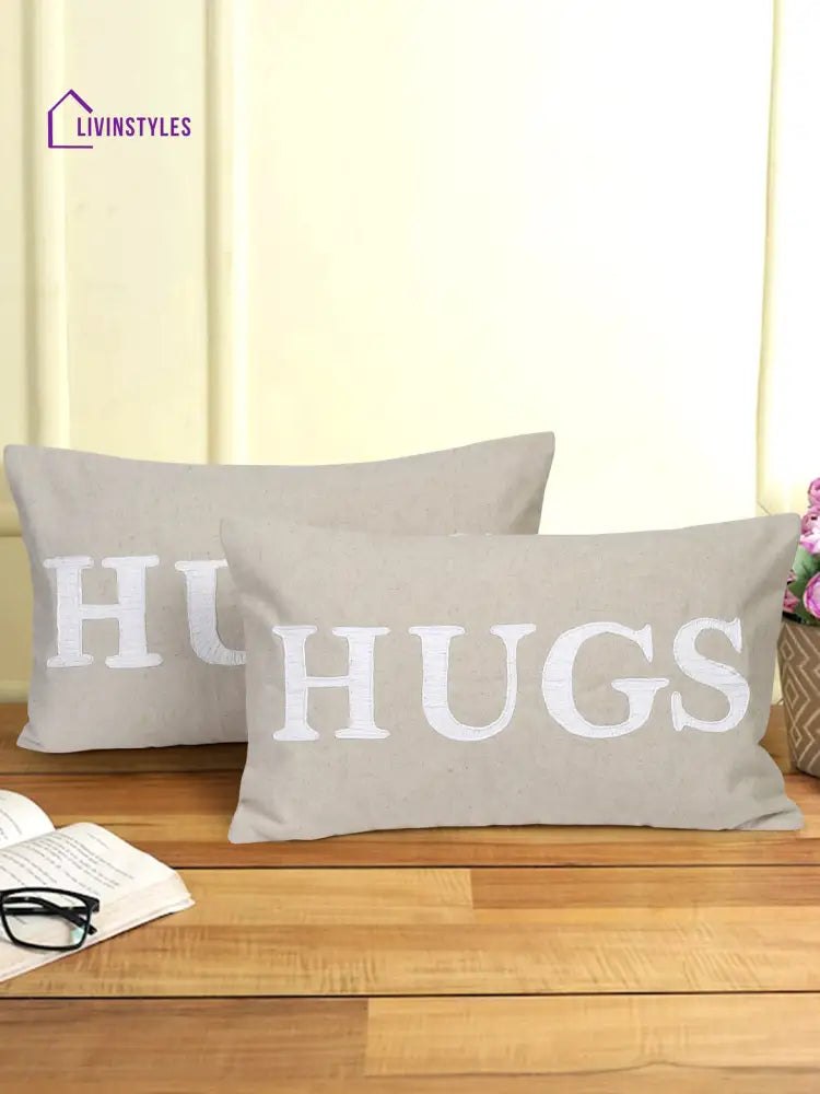 Eyda Cotton Embroidered Cushion Cover Set Of 2