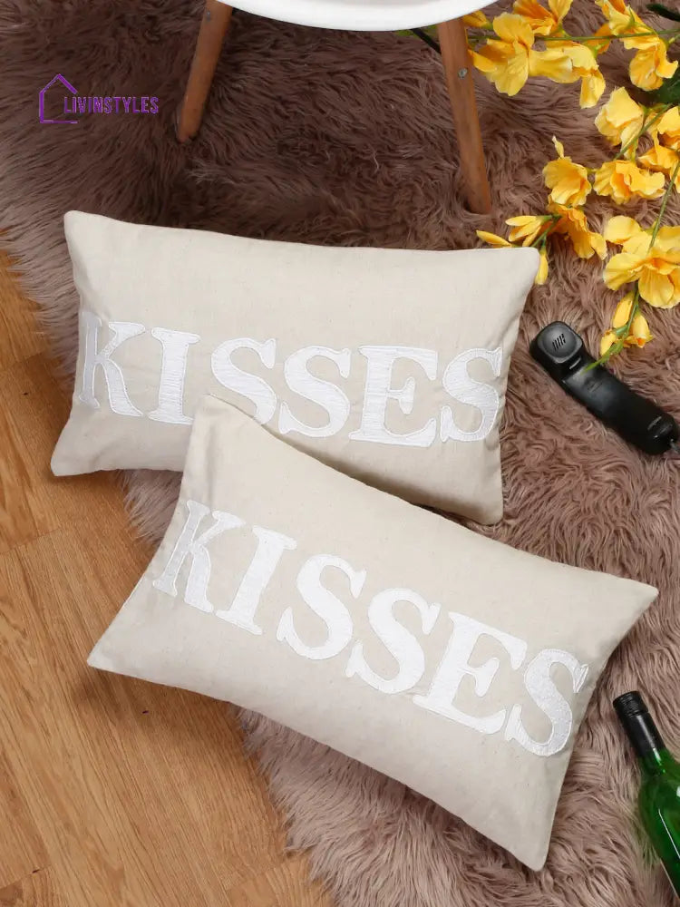 Eyda Cotton Embroidered Cushion Cover Set Of 2