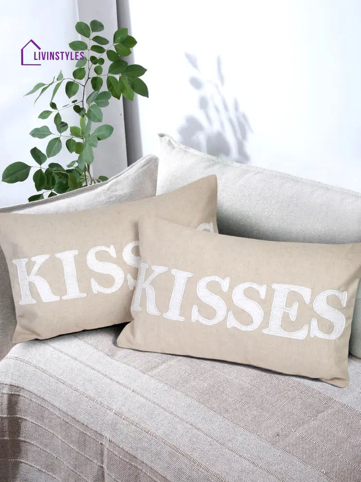 Eyda Cotton Embroidered Cushion Cover Set Of 2