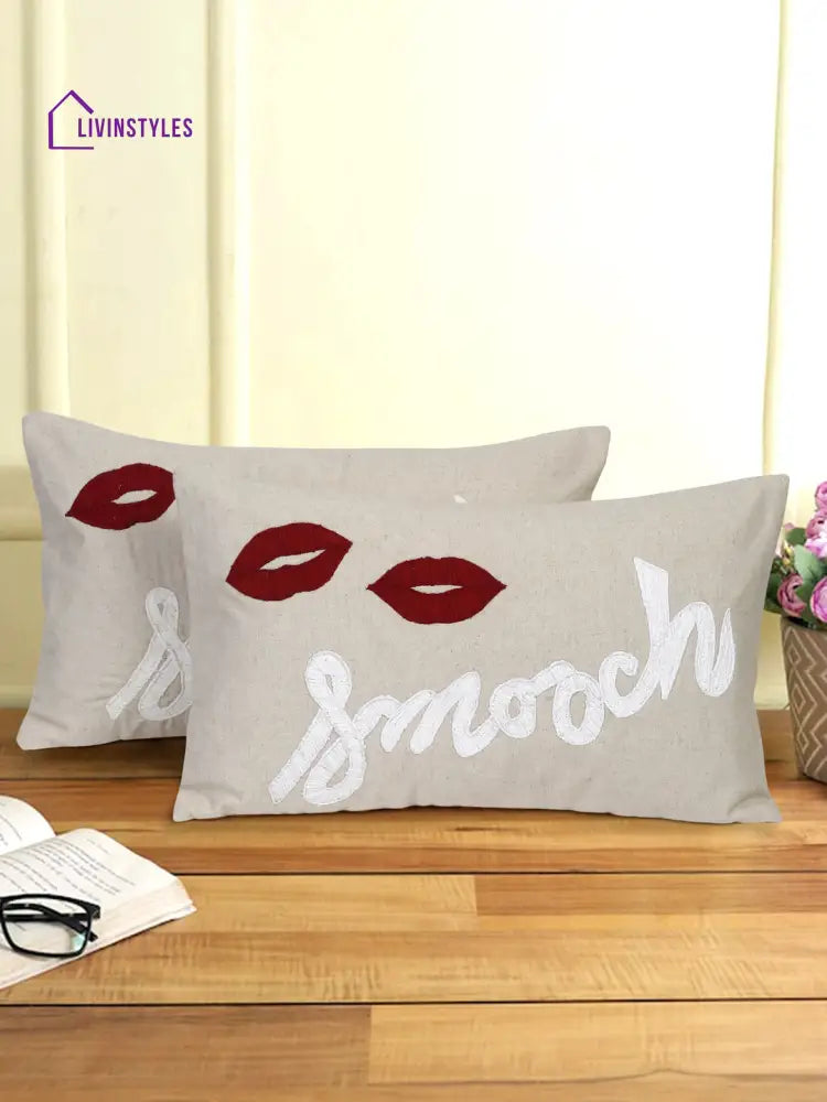 Eyda Cotton Embroidered Cushion Cover Set Of 2