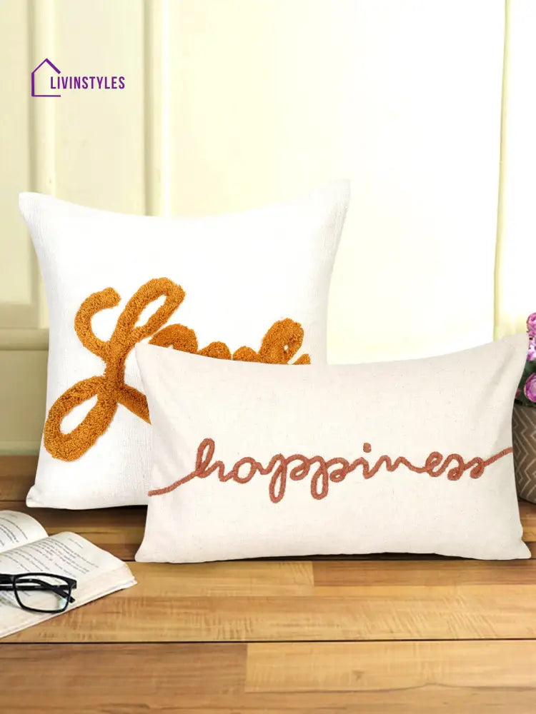 Eyda Cotton Embroidered Cushion Cover Set Of 2
