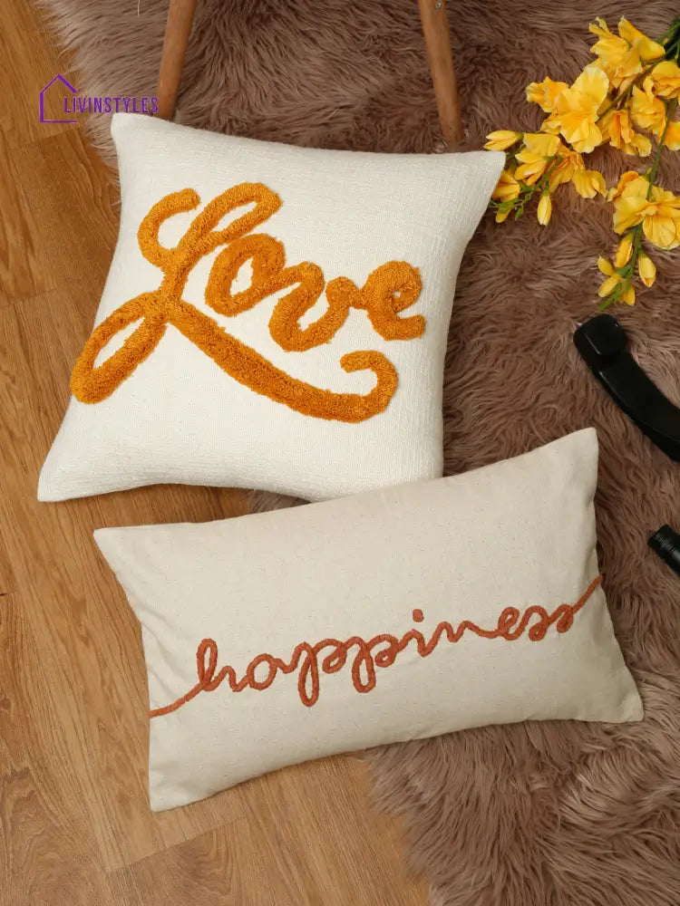 Eyda Cotton Embroidered Cushion Cover Set Of 2