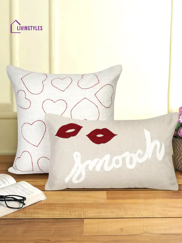 Eyda Cotton Embroidered Cushion Cover Set Of 2