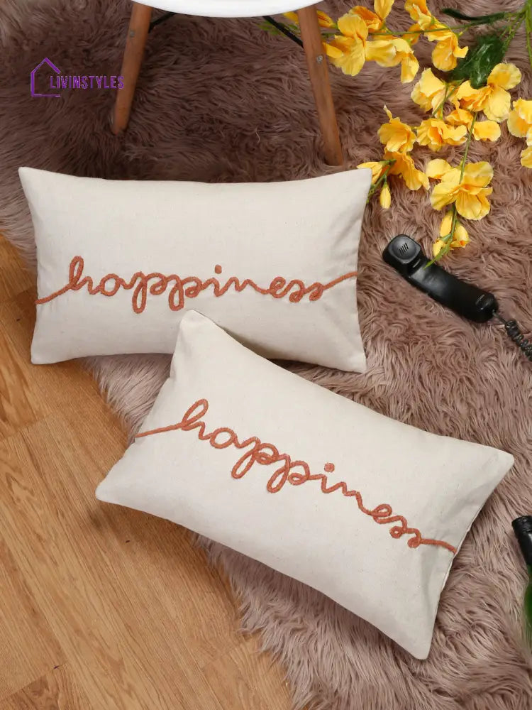 Eyda Cotton Embroidered Cushion Cover Set Of 2