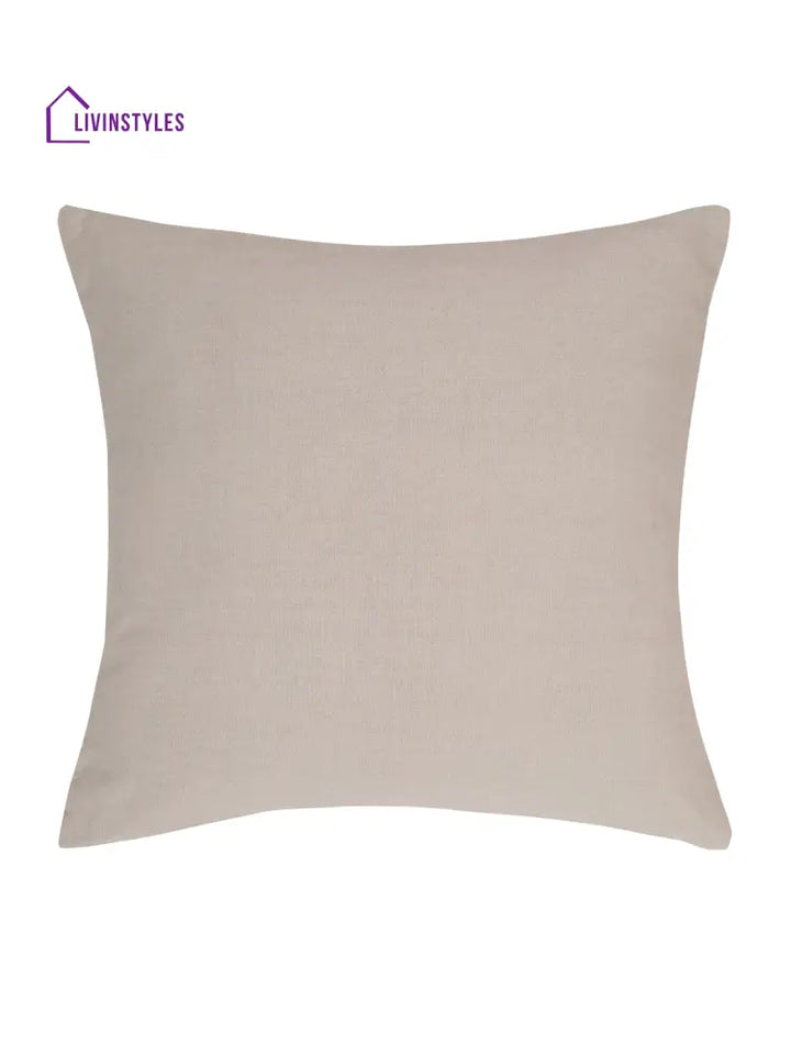 Eyda Cream Cotton Quilted Cushion Cover Set Of 2