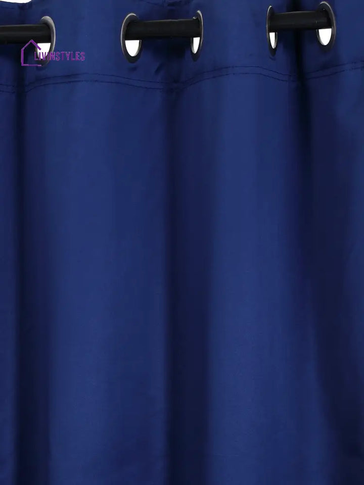 Eyda Dark Blue Color Premium Semi Blackout Window Curtain- 1 Pc