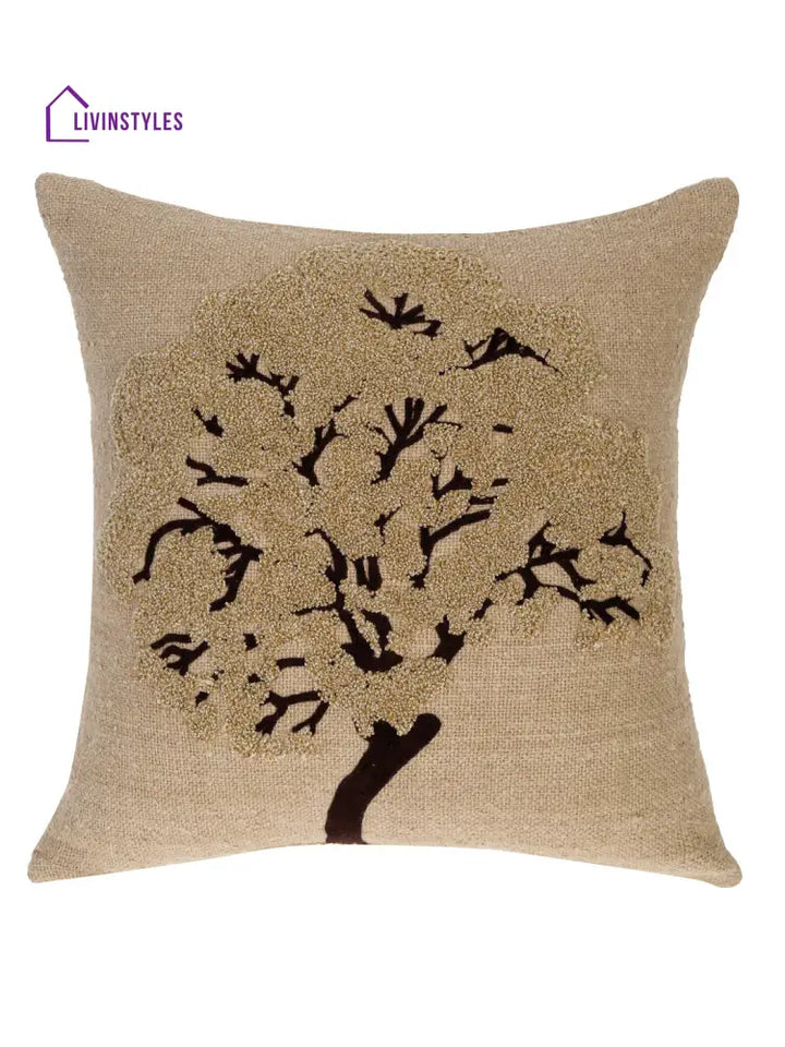 Eyda Embroidered Cotton Cushion Covers Set Of 2-18X18 Inch