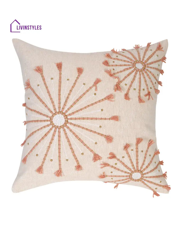Eyda Embroidered Cotton Cushion Covers Set Of 2-18X18 Inch