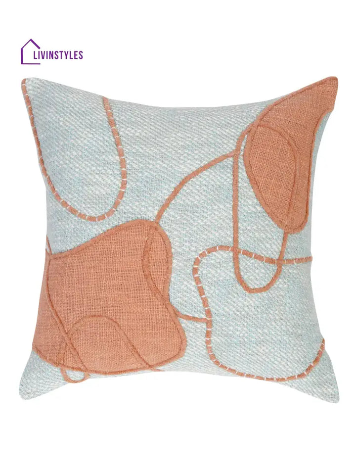 Eyda Embroidered Cotton Cushion Covers Set Of 2-18X18 Inch