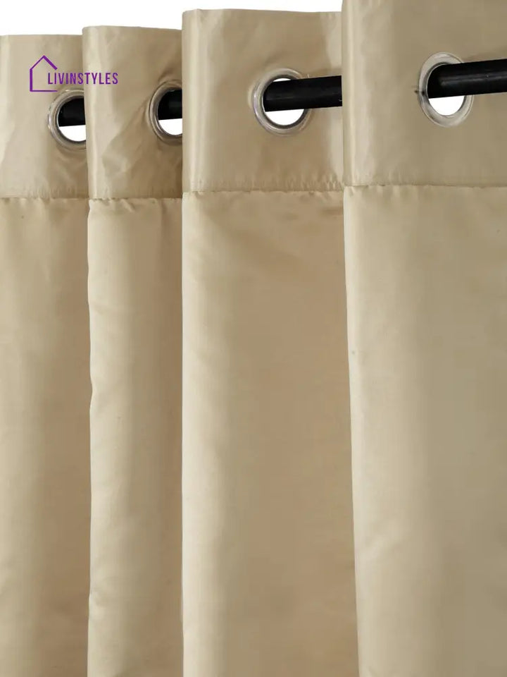 Eyda Gold Color Premium Semi Blackout Window Curtain- 1 Pc