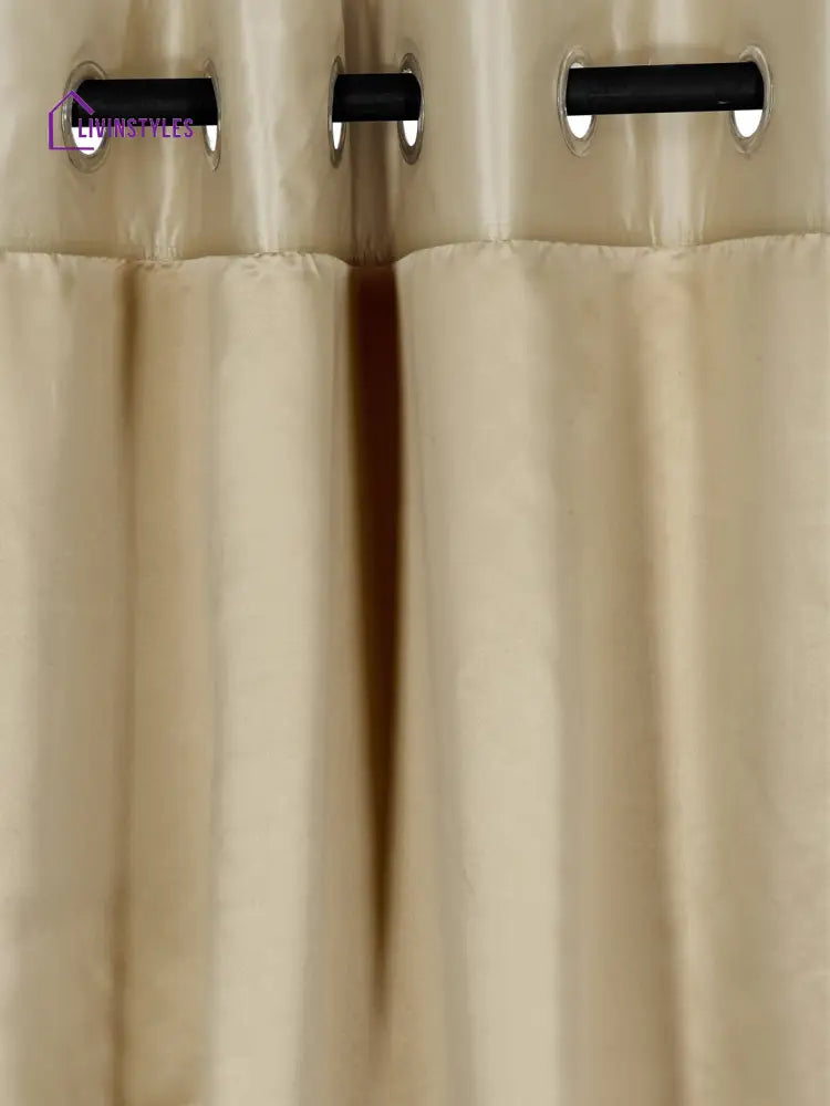 Eyda Gold Color Premium Semi Blackout Window Curtain- 1 Pc
