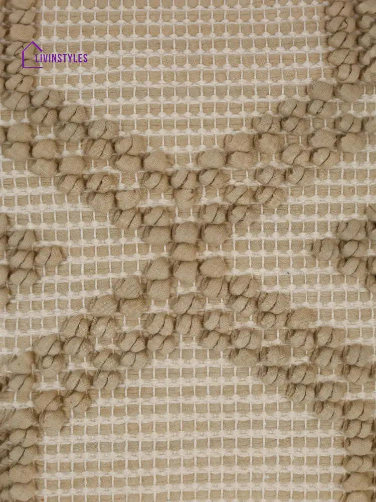 Eyda Gold Cotton Hand Woven Cushion Cover Set Of 2