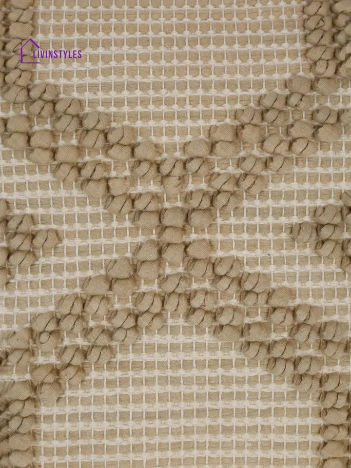Eyda Gold Cotton Hand Woven Cushion Cover Set Of 2