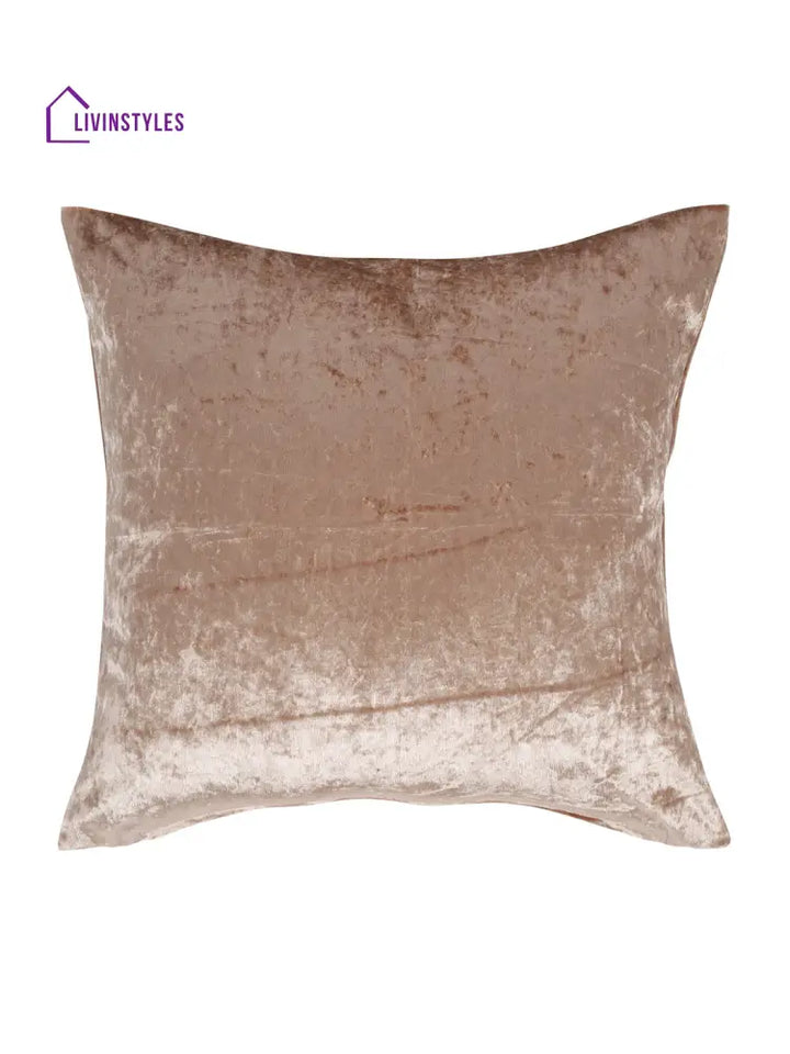 Eyda Gold Velvet Solid Cushion Cover Set Of 2