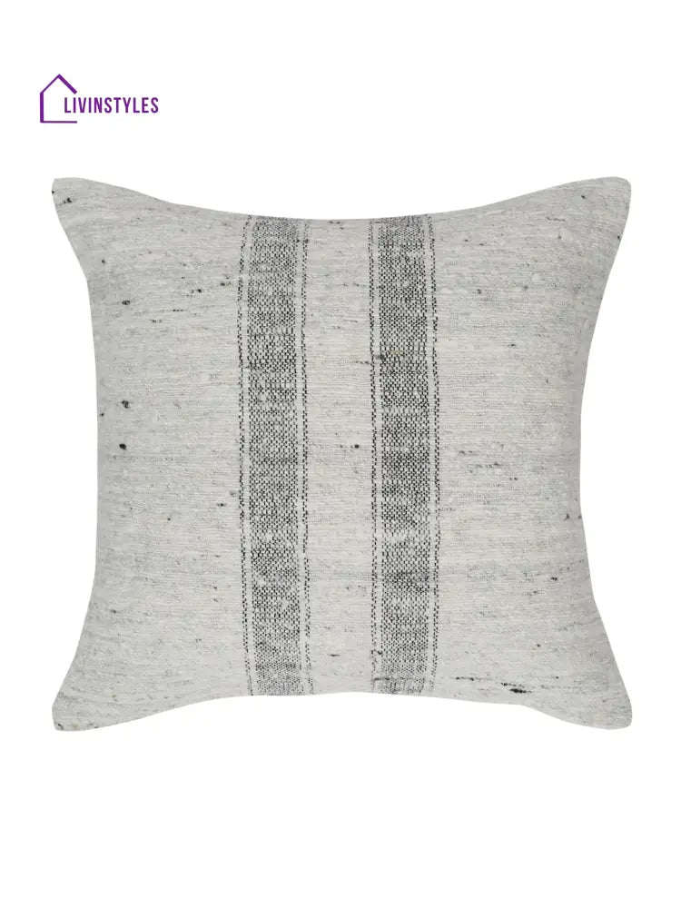 Eyda Gray Wool Hand Woven Cushion Cover Set Of 2