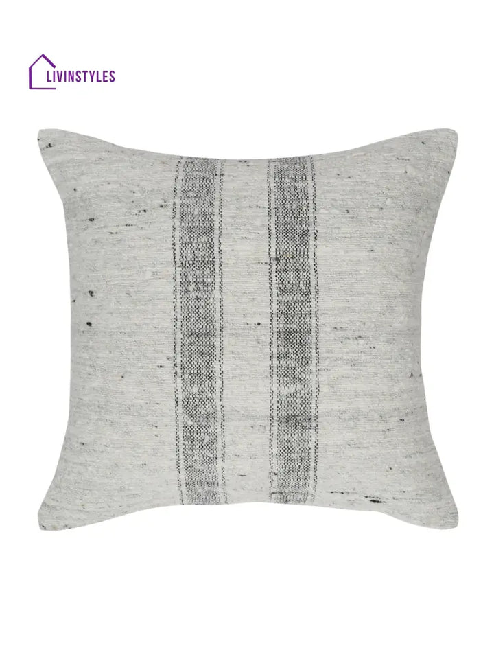 Eyda Gray Wool Hand Woven Cushion Cover Set Of 2