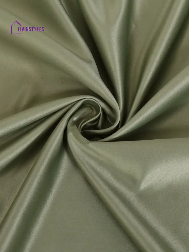 Eyda Green Color Premium Semi Blackout Window Curtain- 1 Pc