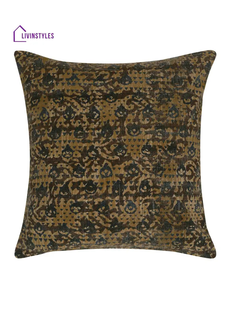 Eyda Green Cotton Printed Cushion Cover Set Of 2