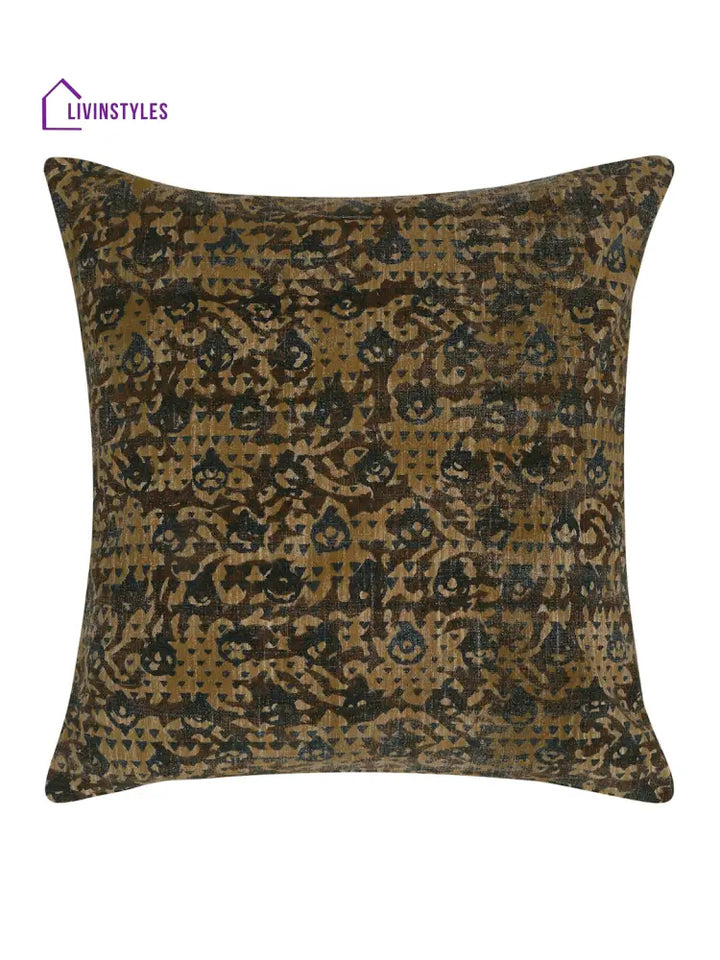 Eyda Green Cotton Printed Cushion Cover Set Of 2