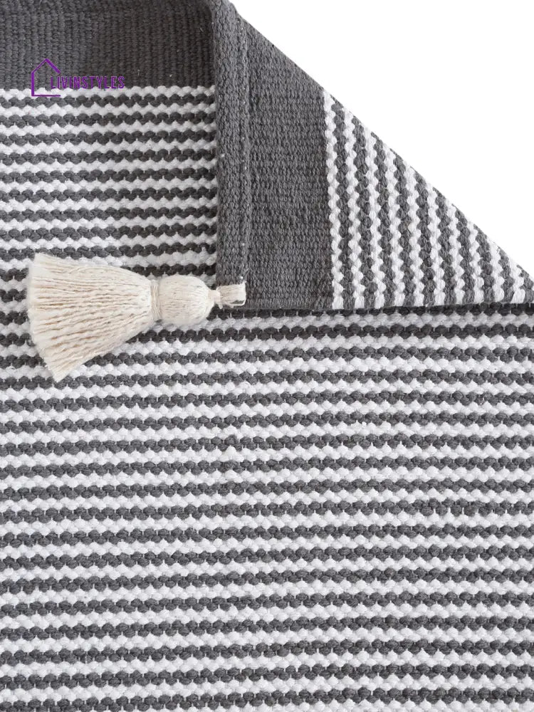 Eyda Grey Color Cotton Table Runner