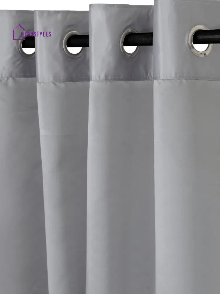 Eyda Grey Color Premium Semi Blackout Window Curtain- 1 Pc
