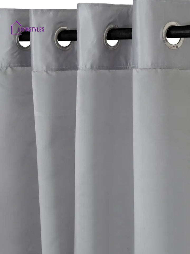 Eyda Grey Color Premium Semi Blackout Window Curtain- 1 Pc