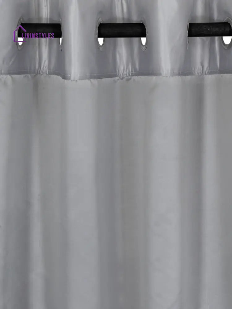 Eyda Grey Color Premium Semi Blackout Window Curtain- 1 Pc
